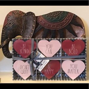 Rae Dunn Conversation Hearts Set of 6 NWT NEW